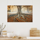 Poster Racines de l'arbre antique (Cuisine)