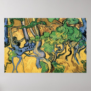 Poster Racines et troncs d'arbre par Vincent van Gogh