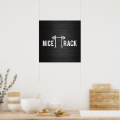 Poster Rack de squat, RACK NICE - Funny Gym Motivational (Cuisine)