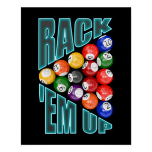 Poster Rack’em Up Billiards