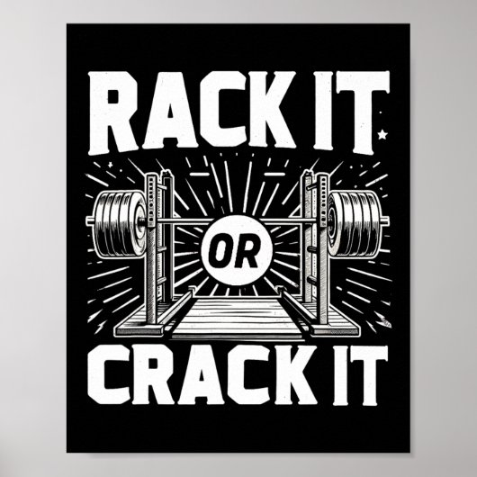 Poster Rack-Le Ou Crack-It Barbell Bodybuilding (Devant)