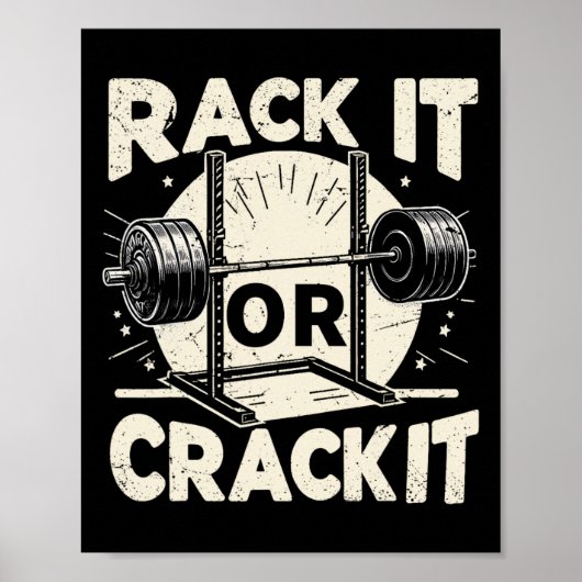 Poster Rack-Le Ou Crack-It Barbell Bodybuilding 1 (Devant)