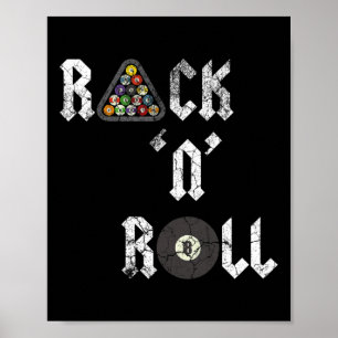 Poster Rack N Roll Fundy Pool Billard Cue Sports Huit