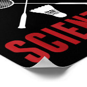 Poster Racket Scientist Funny Badminton Mom Dad  (Coin)