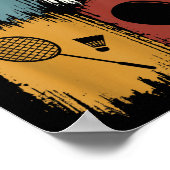 Poster Racketlon, sport de tournoi avec 4 disciplines (Coin)