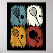 Poster Racketlon, Tournament Sport With 4 Disciplines  (Devant)