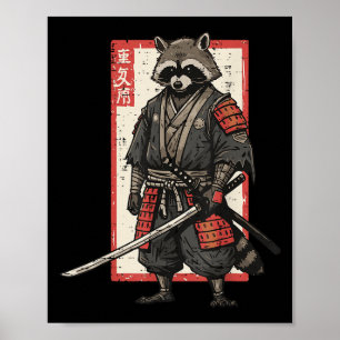 Poster Racon Samurai Katana Japonais guerrier Hommes garç