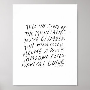 Poster Racontez votre histoire - citations inspirantes