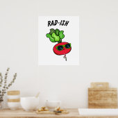Poster Rad-ish Funny Vegetable Radish Pun (Cuisine)