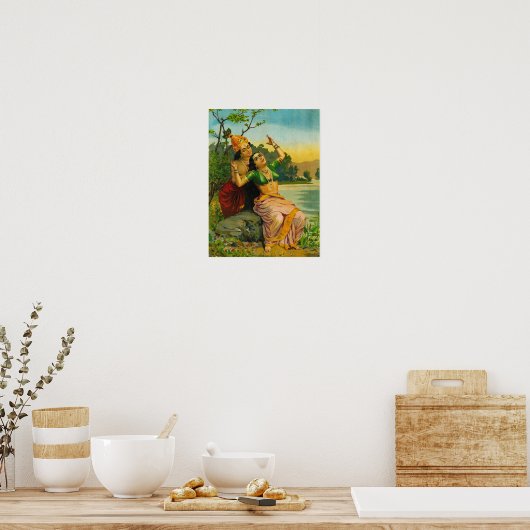 Poster Radha Bilas par Raja Ravi Varma (Cuisine)