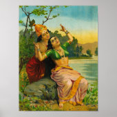 Poster Radha Bilas par Raja Ravi Varma (Devant)
