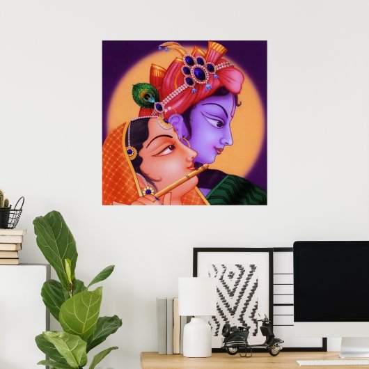 Poster Radha-Krishna (Bureau à domicile)