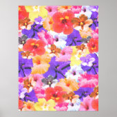 Poster "Radiance en fleur : Hibiscus en verre tendu (Devant)