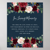 Poster Radiant Bloom Panneau Commémoratif de Mariage | Nu (Devant)