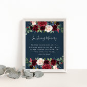 Poster Radiant Bloom Panneau Commémoratif de Mariage | Nu