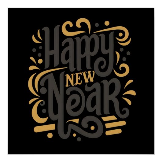 Poster Radiant Happy New Year (Devant)