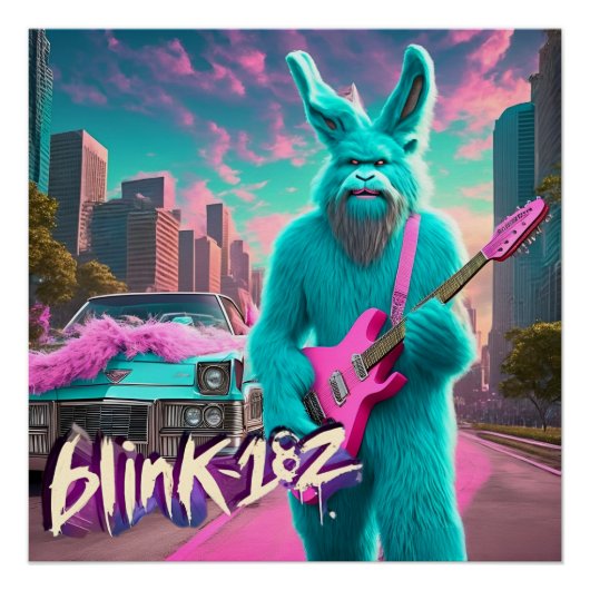 Poster Radiant Rocker: Bigfoot Bunny Shreds - A Blink-182 (Devant)