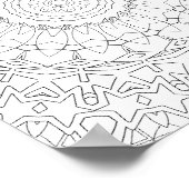 Poster Radiating Star Petal Mandala Design (Coin)