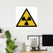 Poster Radiation Warning Symbol (Radioactive Danger) (Bureau à domicile)