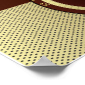 Poster Radio Brown Rétro Et Antique Or (Coin)