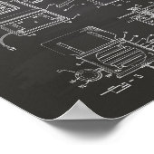 Poster Radio Construction 1959 Brevet Art Chalkboard (Coin)