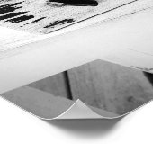 Poster Radio nautique vintage Noir et Blanc (Coin)