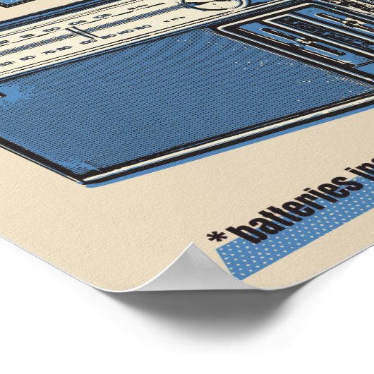 Poster 📻 radio transistante Vintage (Coin)