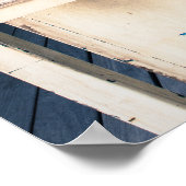 Poster Radio Vintage rustique et valise Patinée (Coin)