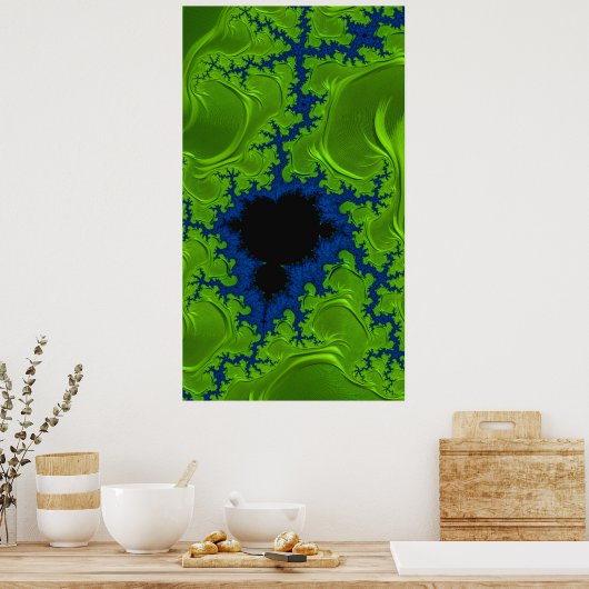 Poster Radioactif Mandelbrot Fractal Art Abstrait (Cuisine)