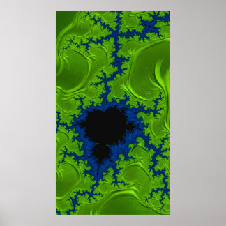 Poster Radioactif Mandelbrot Fractal Art Abstrait