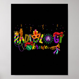 Poster Radiologie Krewe Mardi Gras Masque Oeil Rad Tech N