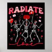 Poster Radiology Radiate Rad Tech Valentine Skeleton Hear (Devant)