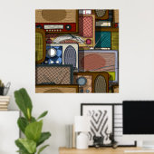 Poster Radios vintages (Bureau à domicile)