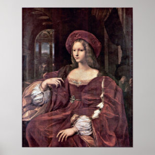Poster Raffaello Sanzio - Portrait de Joanna d'Aragon