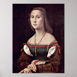 Poster Raffaello Sanzio - Portrait d'une dame (Le muet)