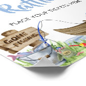 Poster Raffin de Baby shower de pêche (Coin)