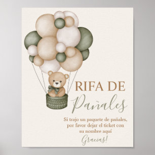 Poster Raffin de couche d'ours en peluche