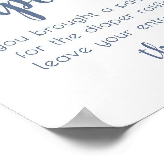 Poster Raffin simple à couche d'ardoise | Douche bleu pou (Coin)