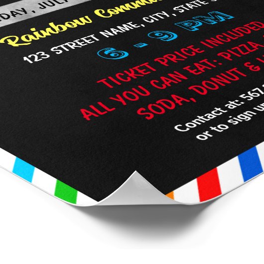 Poster Raffle collecte de fonds Flyer Modèle (Coin)