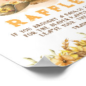 Poster Raffle de couche de Baby shower de rodéo rustique  (Coin)