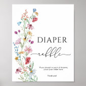 Poster Raffle de couches fleurs sauvages (Devant)