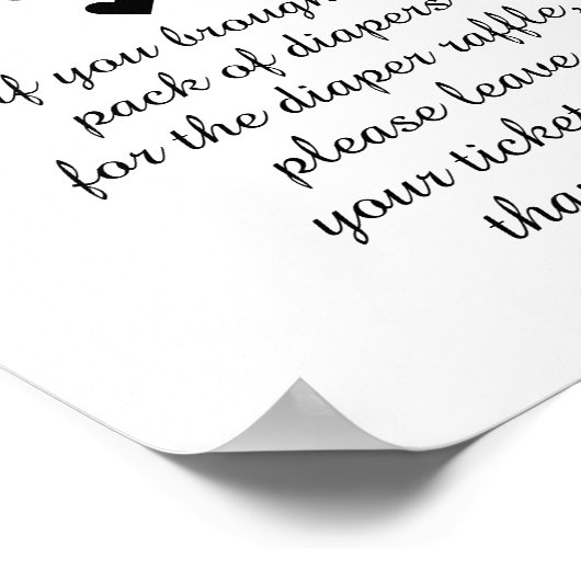 Poster Raffle de couches noires et blanches (Coin)