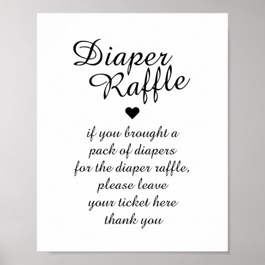 Poster Raffle de couches noires et blanches (Devant)