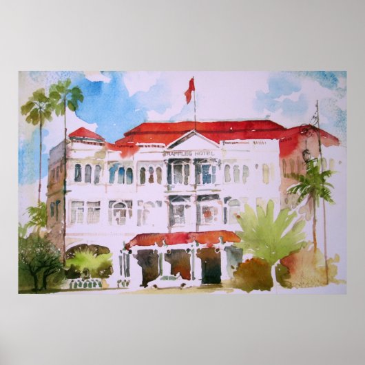 POSTER RAFFLES HOTEL PAR VIC REYES (Devant)