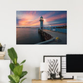 Poster Raffles phare | Marina, Singapour (Bureau à domicile)