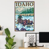 Poster Rafting en eau blanche - Idaho (Bureau à domicile)