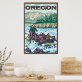 Poster Rafting en eau blanche - Oregon (Cuisine)