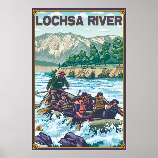 Poster Rafting en eau blanche - Rivière Lochsa, Idaho (Devant)