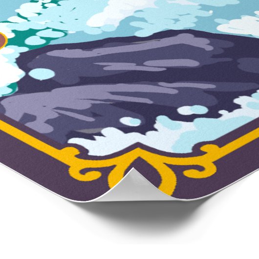 Poster Rafting en eau blanche - Rivière Rogue, Oregon (Coin)