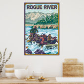 Poster Rafting en eau blanche - Rivière Rogue, Oregon (Cuisine)